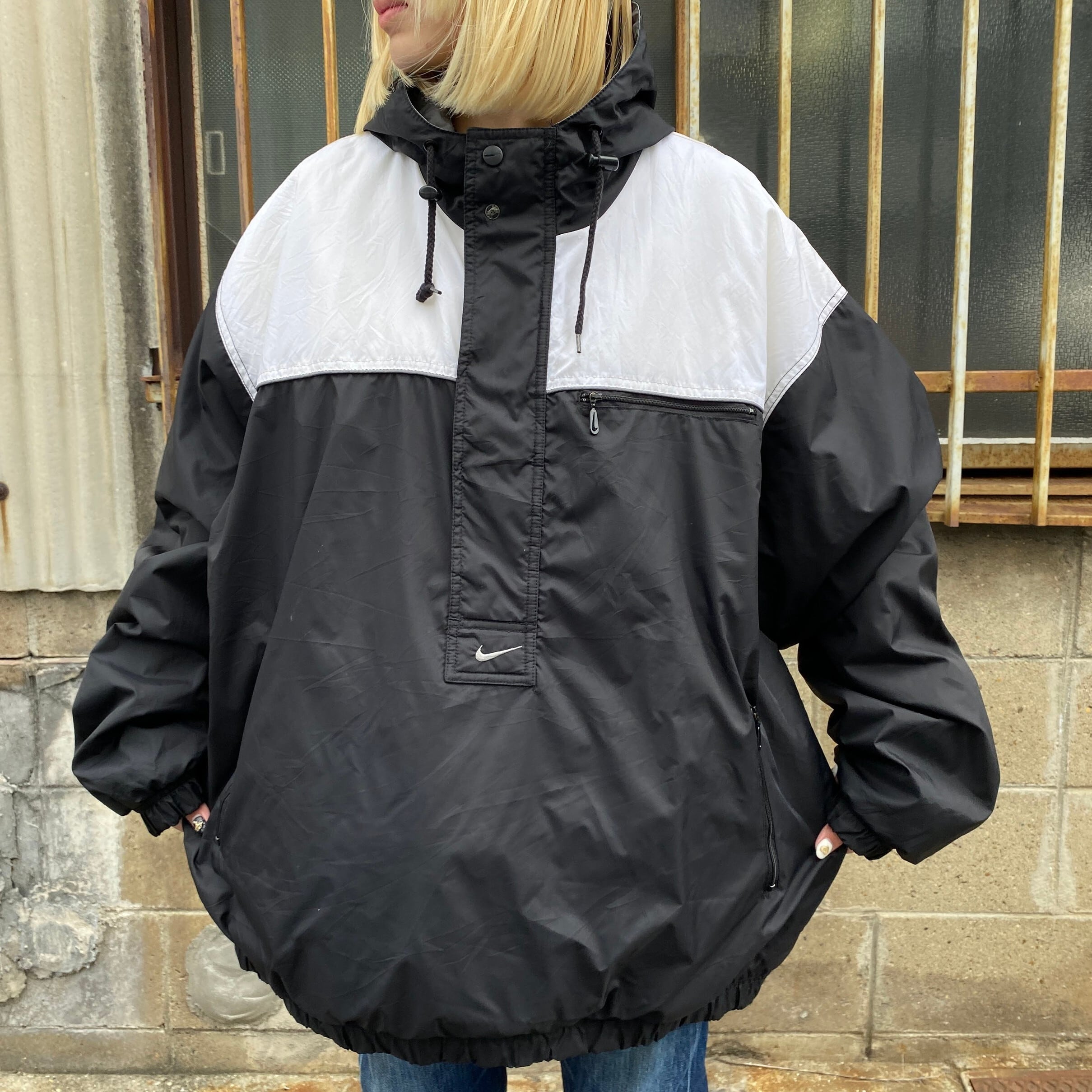 ナイキ ナイロン ハーフジップ メンズ ブラック 2XL  長袖 ジャケット