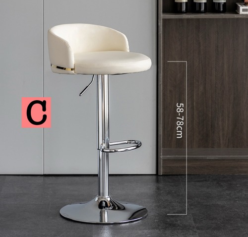 バースツール カウンターチェア 昇降式 回転 360度 高さ調整 ハイチェア モダン スタイリッシュ キッチンカウンター バーカウンター 足置きリング付き おしゃれ