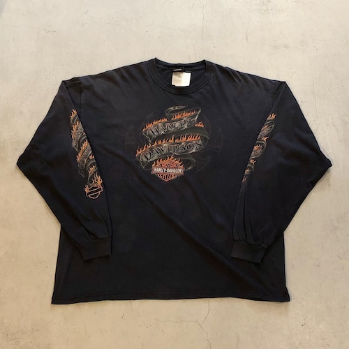 00s Harley Davidson flame L/S T-shirt【高円寺店】