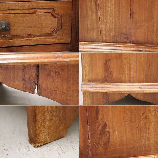 沼津店】チーク無垢材 クラシカル チェスト 引き出し キャビネット