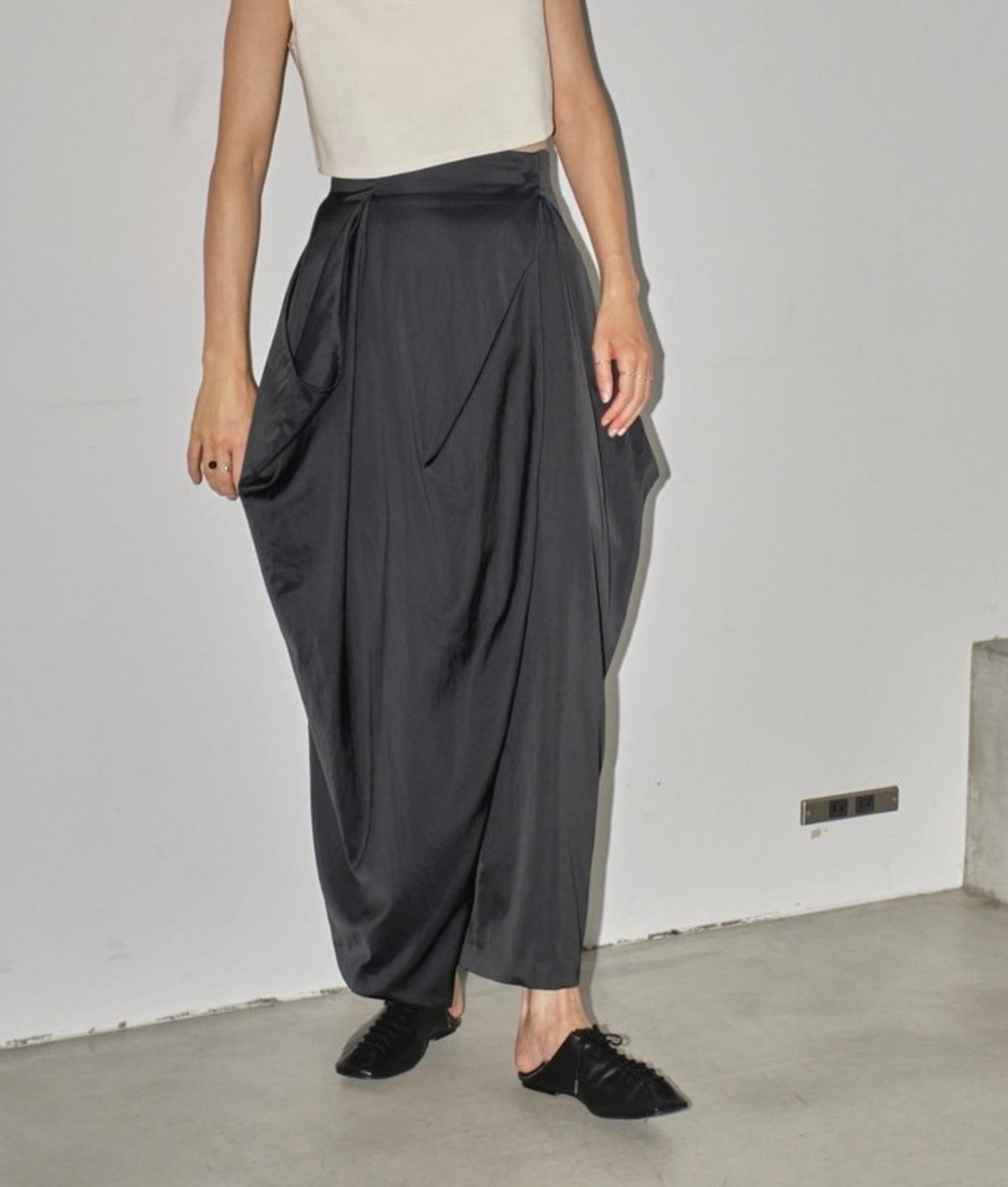 TODAYFUL / Satin Drape Skirt | polne 