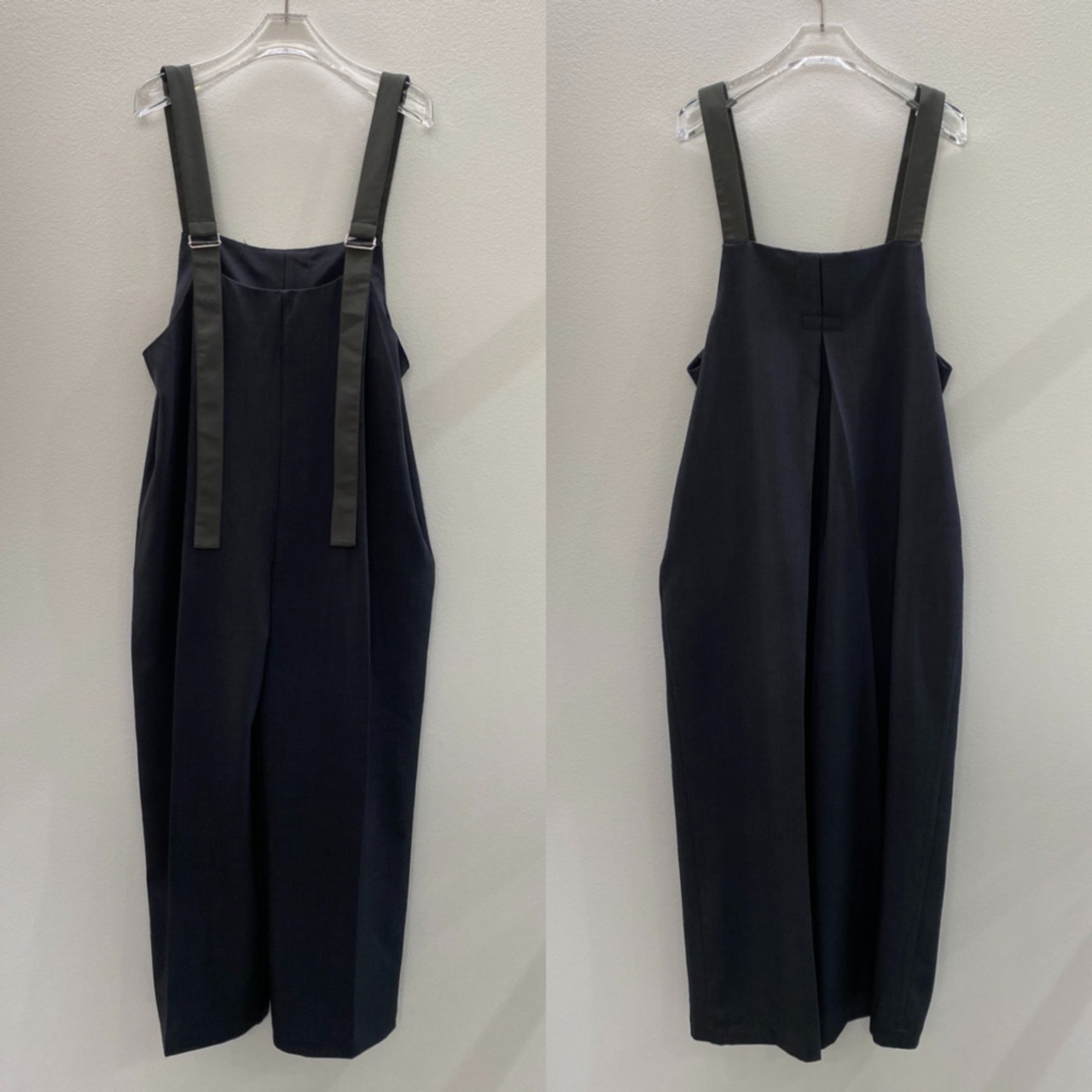 バックデザインタックサロペットPT/チャコール