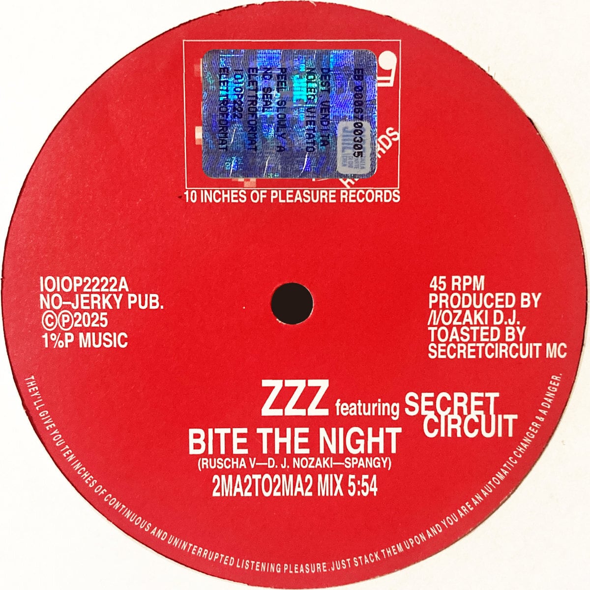 〈予約〉【12"】ZZZ featuring Secret Circuit/Hibahihi - Bite The Night/Can You Eel It