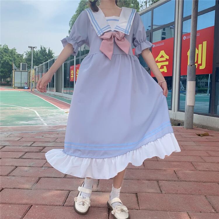 学生服風ワンピース jk風 ガーリーワンピース フリル リボン コスプレ メイド メイド服 病みかわいい 地雷 魔法少女 r755 Rumina Select Shop 学生服風ワンピース jk風 ガーリーワンピース フリル リボン コスプレ メイド メイド服 病みかわいい 地雷 魔法少女 r755 Rumina Select Shop