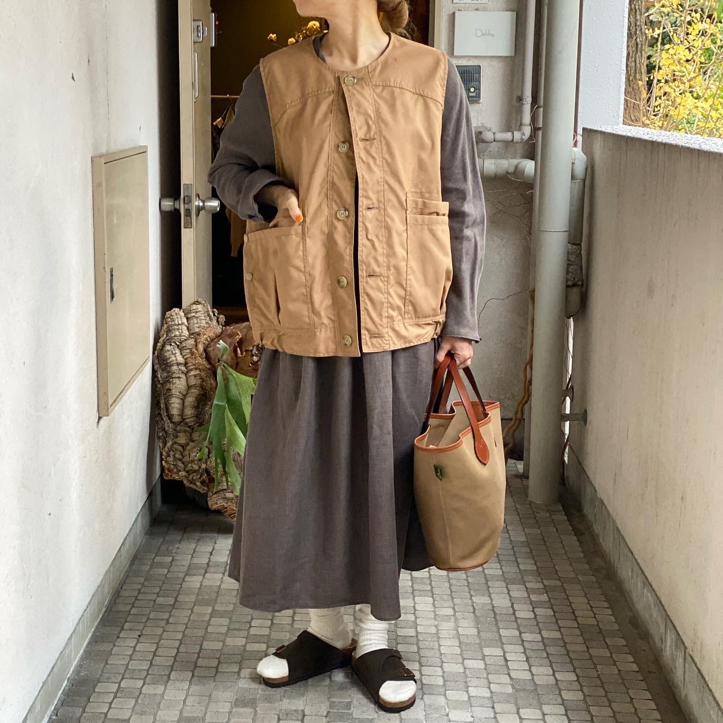 SASSAFRAS(ササフラス) Overgrown Hiker Vest Beige | Debby SASSAFRAS(ササフラス) Overgrown Hiker Vest Beige | Debby