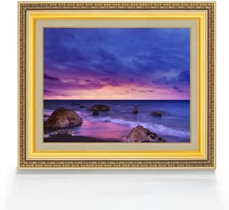 直筆仕上げ油絵【オリジナル】砂岩海景-夕暮れ- F6 絵画 アート 