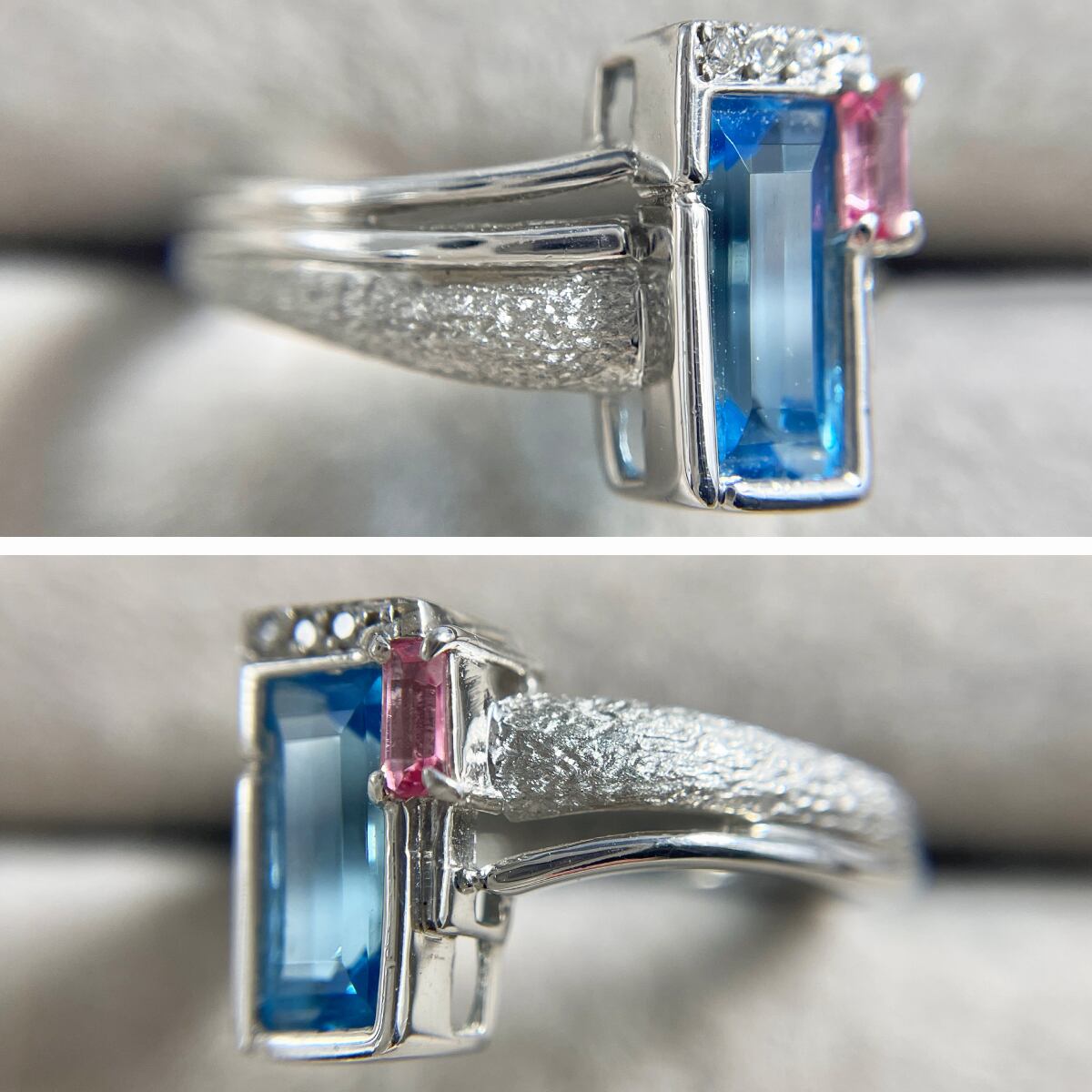 Pt900 天然トパーズ1.46ct トルマリン0.10ct ダイヤ0.02ct Pt900 天然トパーズ1.46ct トルマリン0.10ct ダイヤ0.02ct