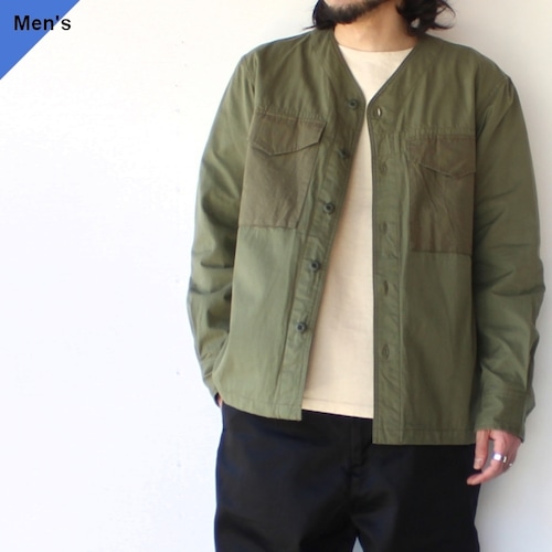 Soundman カラーレスシャツジャケット Wired ワイアード （Khaki green）