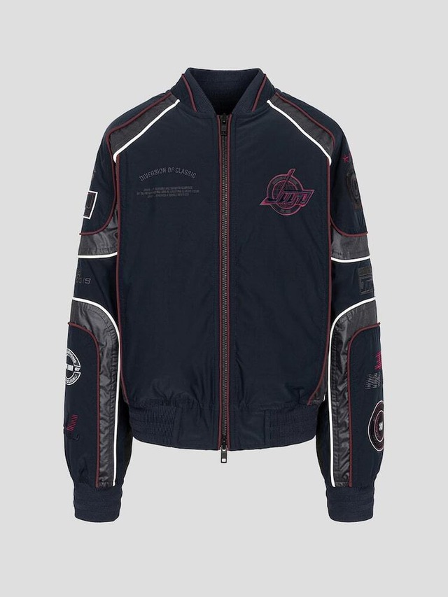 [JUUN.J] Rugby Motif Piping Jumper - Black 正規品 韓国ブランド 韓国ファッション 韓国代行 ジュンジー 日本 店舗