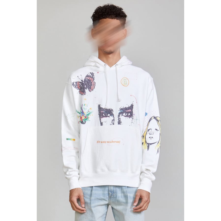 R13 フーディー SKETCH OVERSIZED HOODIE ECRU R13 SKETCH OVERSIZED HOODIE ECRU | AYIN