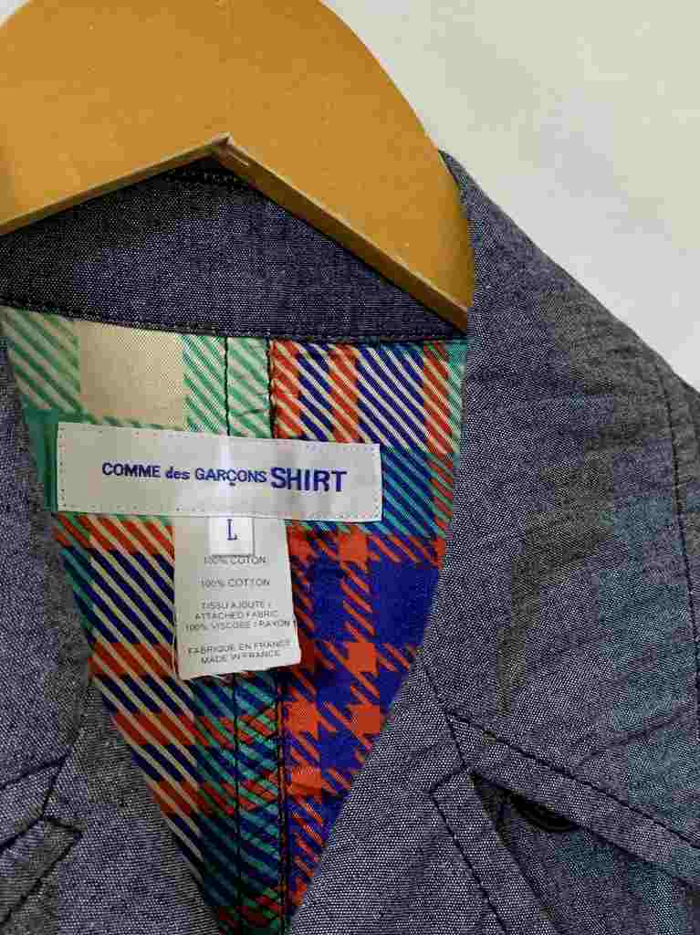 Wash Processing Chambray Design Spring Coat "COMME des GARÇONS SHIRT"