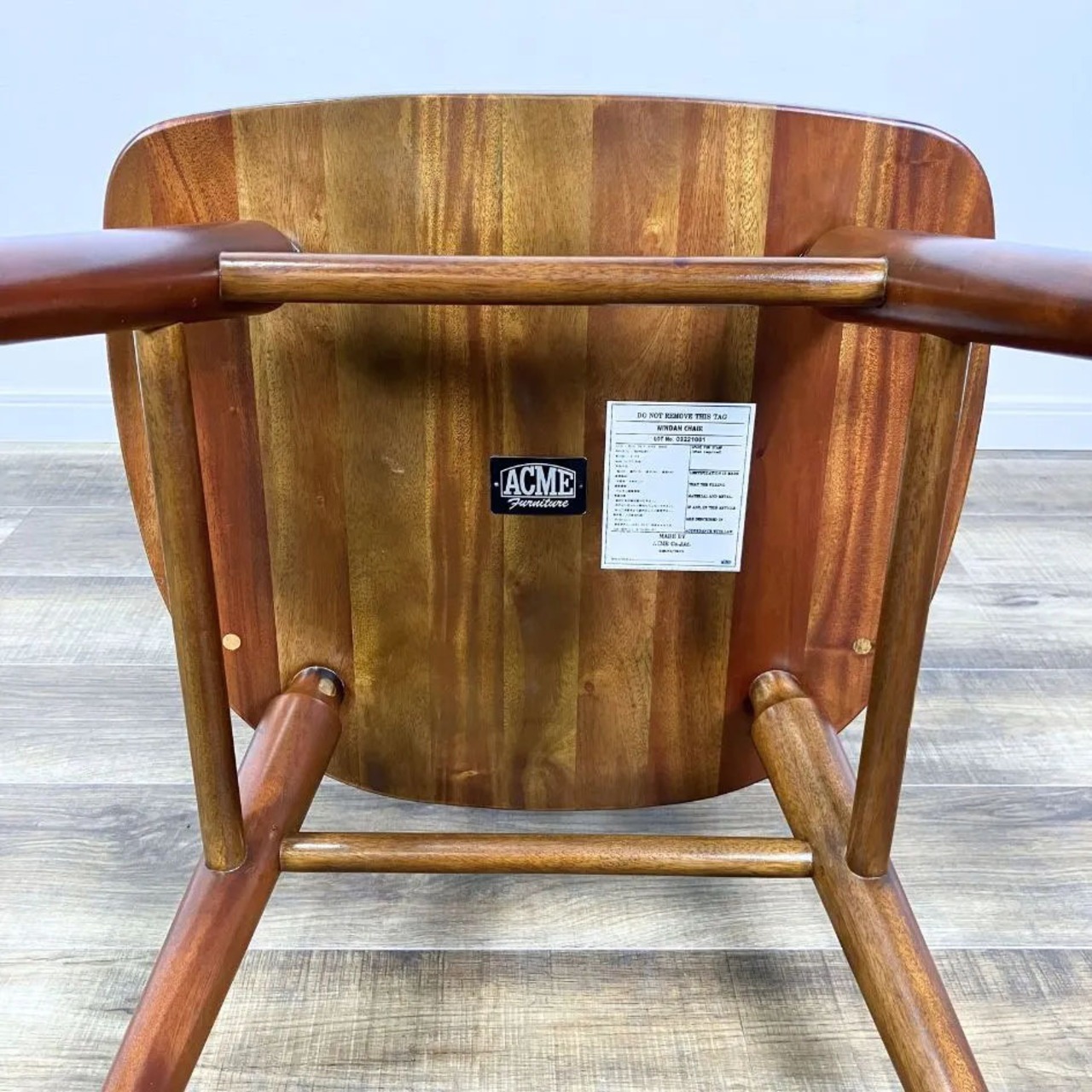 ACME Furniture WINDAN SIDE CHAIR アクメファニチャー ウィンダン サイド チェア ダイニングチェア ブラウン アーム付き【中古】【200サイズ】