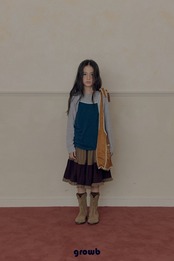 韓国子供服 / growb / ラベル Tシャツ / 秋服 *XS~JM*