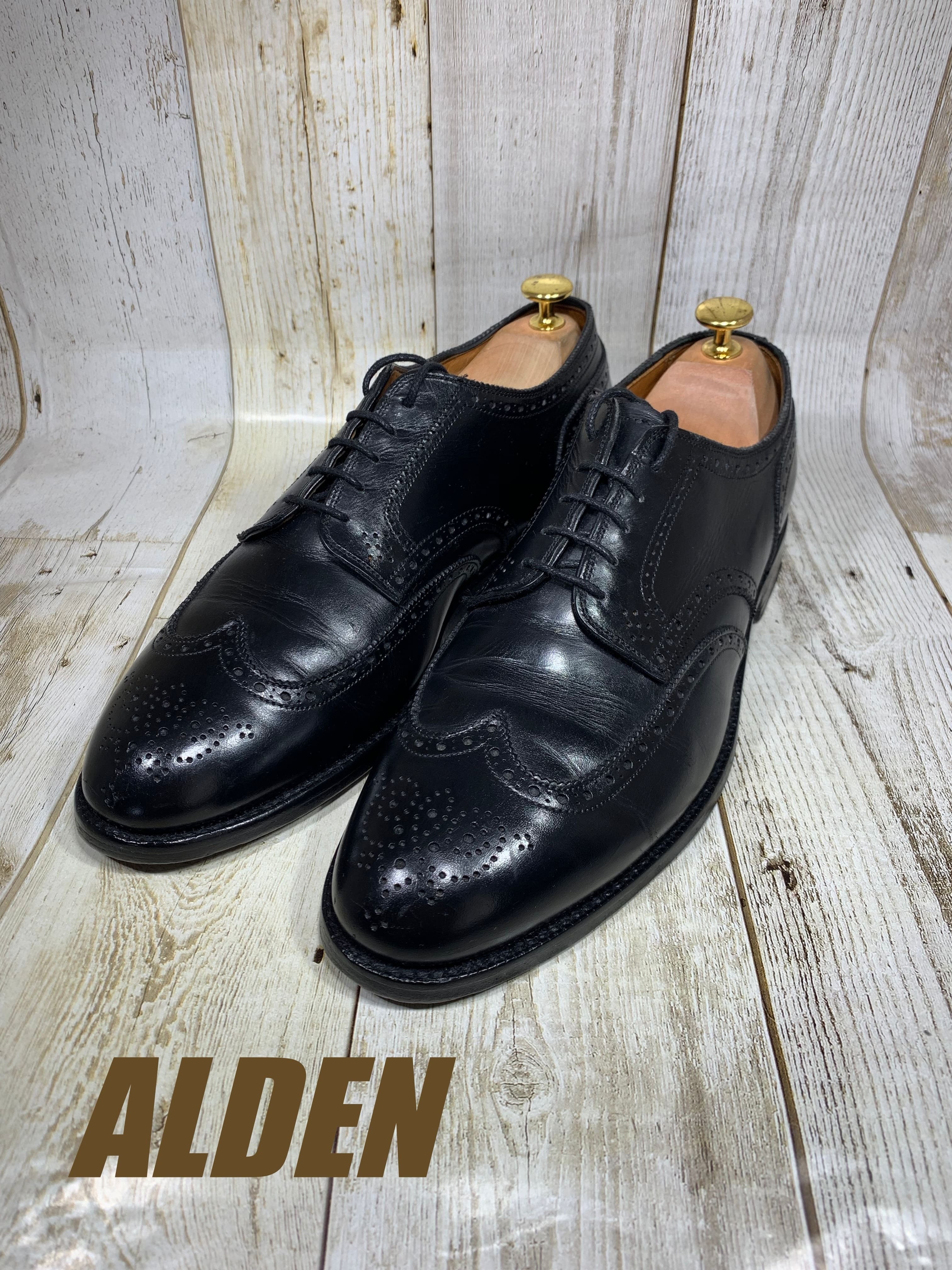 美品】Alden オールデン971 ストレートチップ カーフ US7.0！-