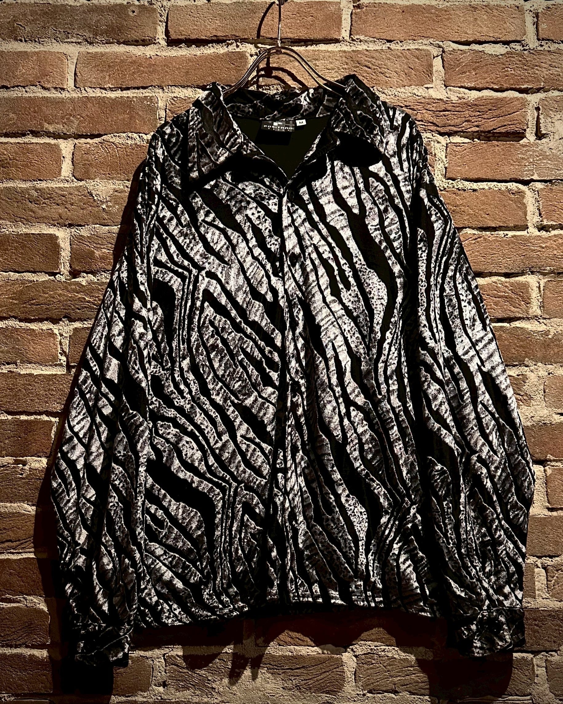 ゼブラ柄　acca Caka act3】Flocky Zebra Pattern Vintage L/S Shirt | Caka(カカ
