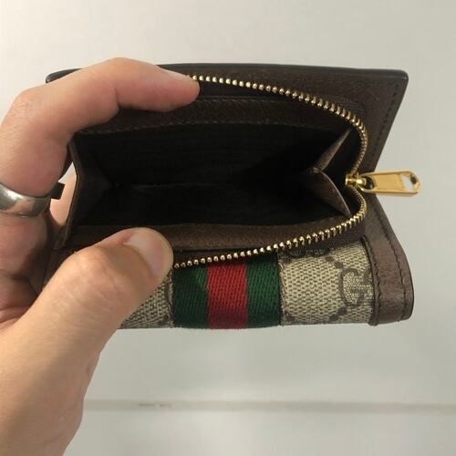 GUCCI　グッチ　オフィディア 2つ折り　財布　ブラウンベージュ系　【表参道t9】 | ブランド古着Brooch powered by BASE