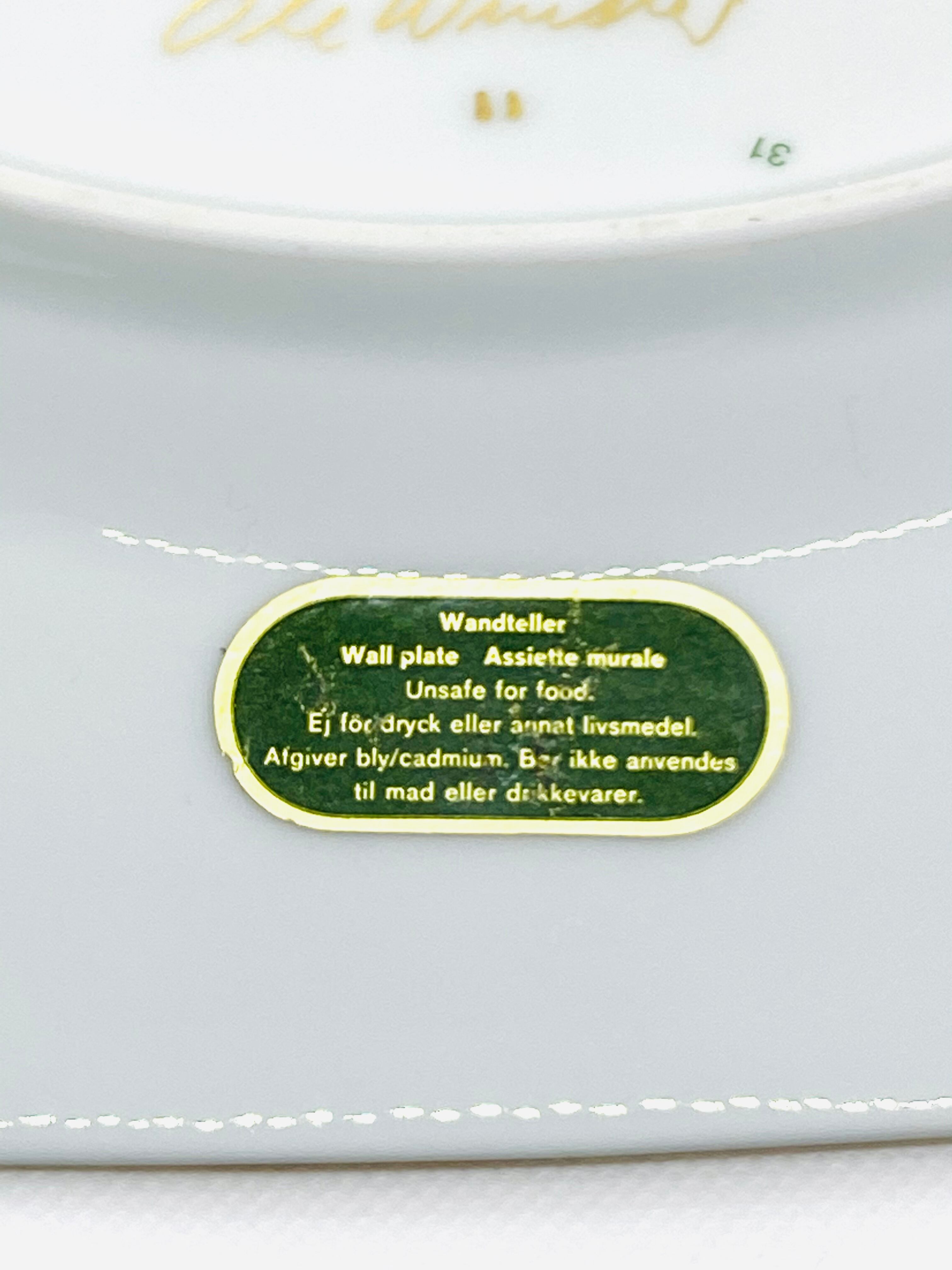 【希少】ババリア　ポーセリン　飾り皿　「キリスト誕生」　大皿  コバルトブルー