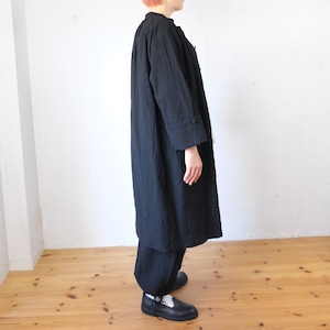 GAUZE#(ガーゼ) ウールリネン キルト エトワール コート(ブラック・生成り)