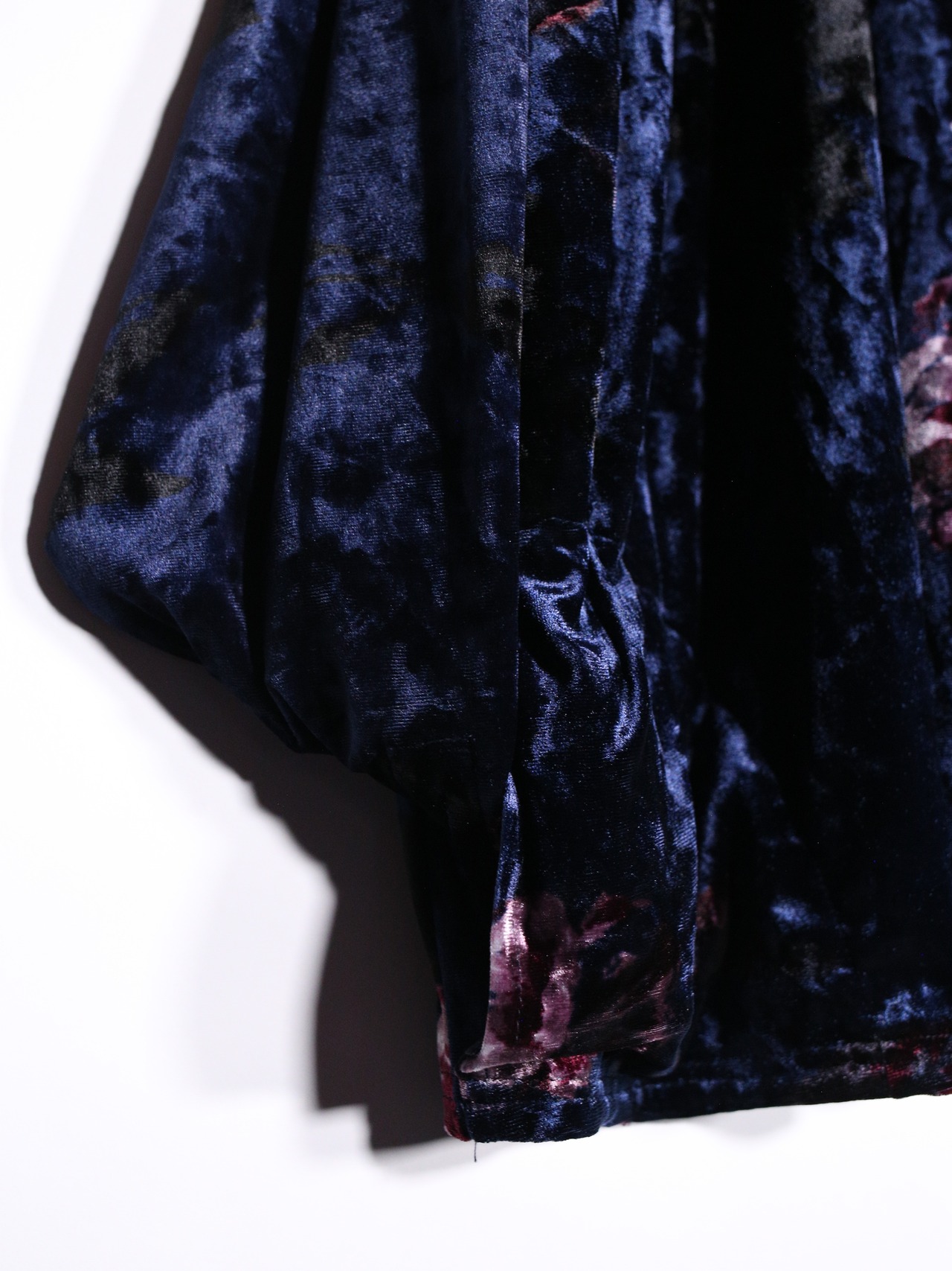 beautiful flower pattern clash velours shirt - 11