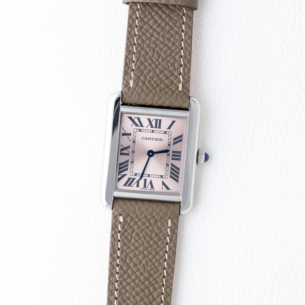 カルティエ タンクソロ SM ピンク文字盤