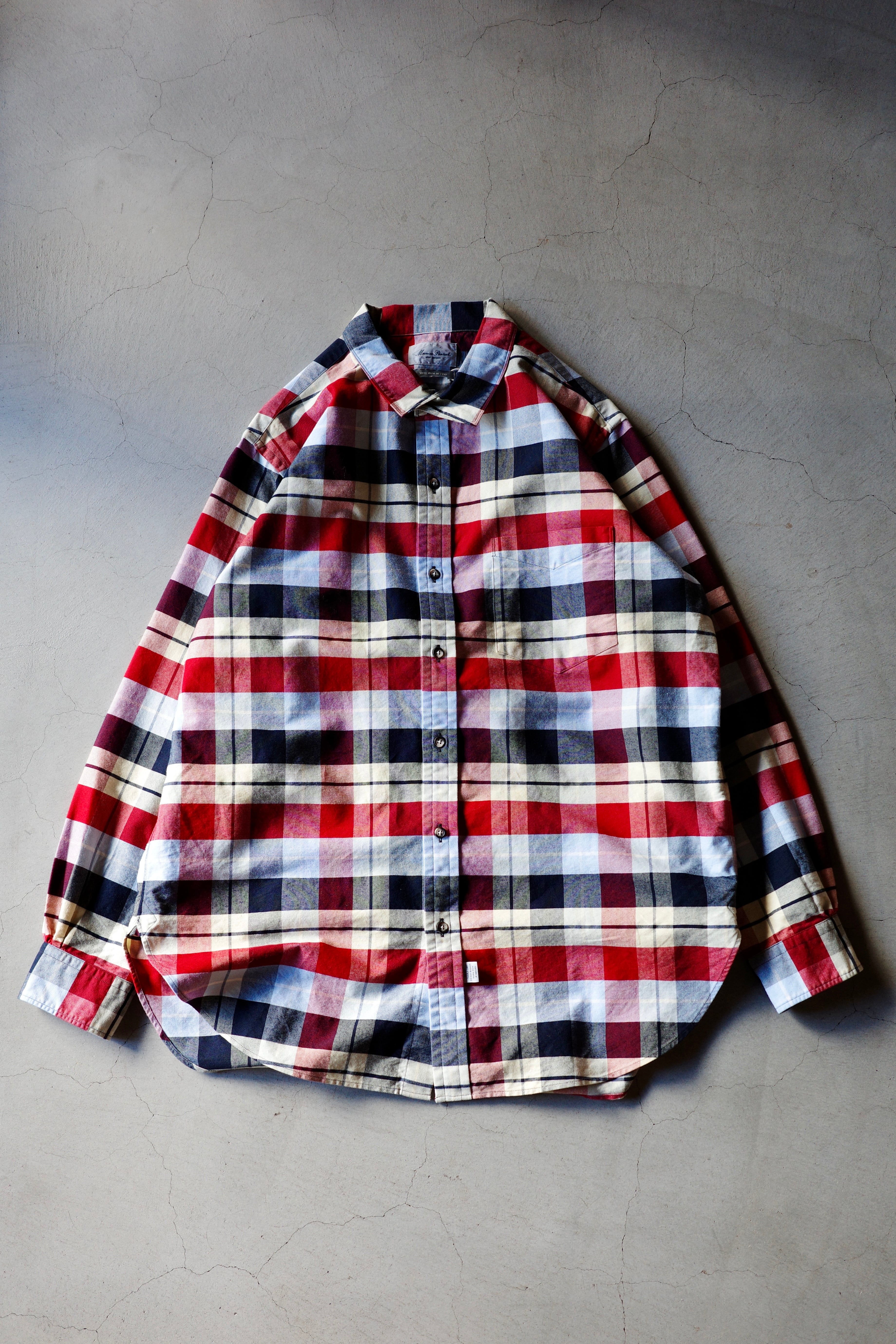 Marvin Pontiak shirt makers【 Italian Collar Shirt -Yellow×Red-】