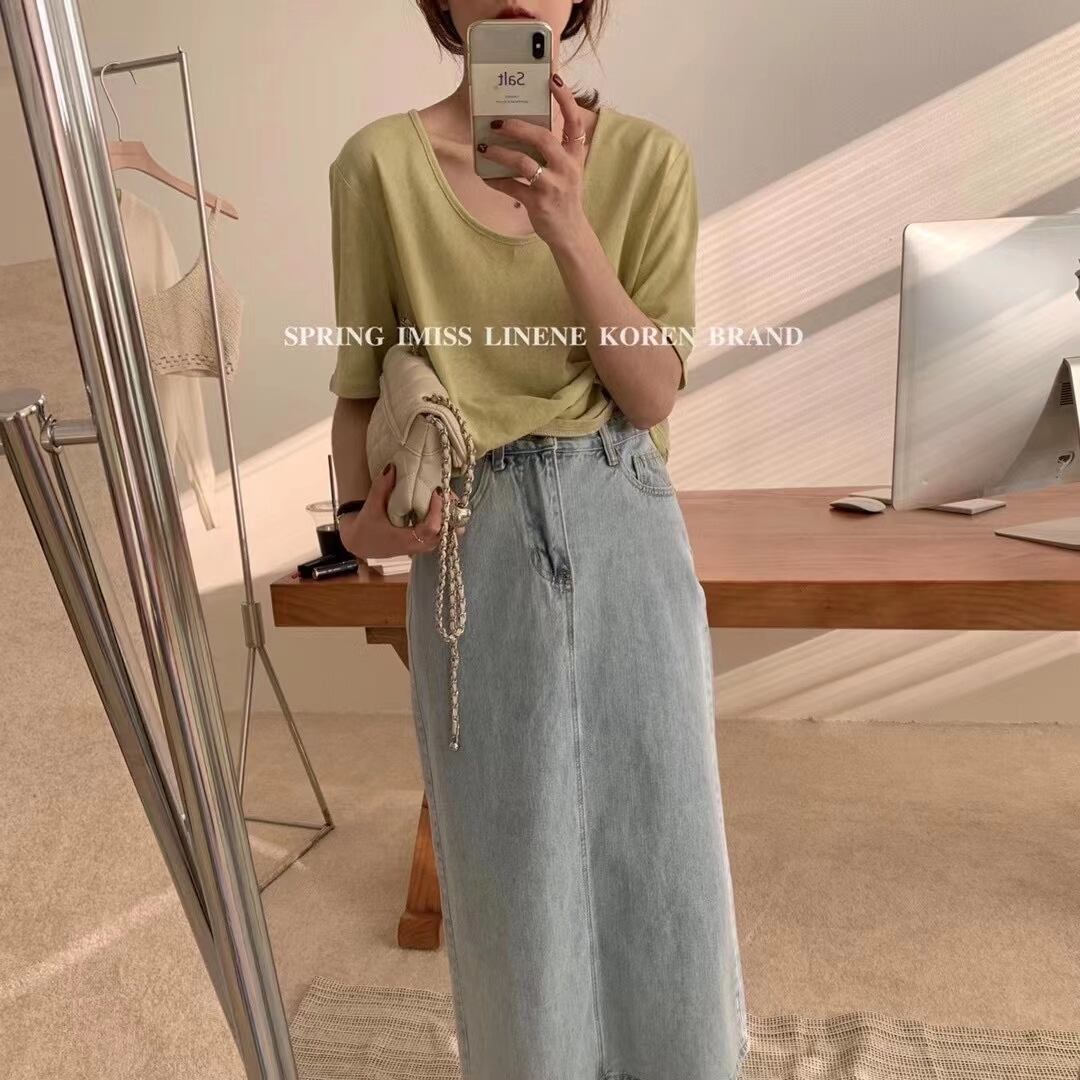 Uネックカットソー　AJ2205-627