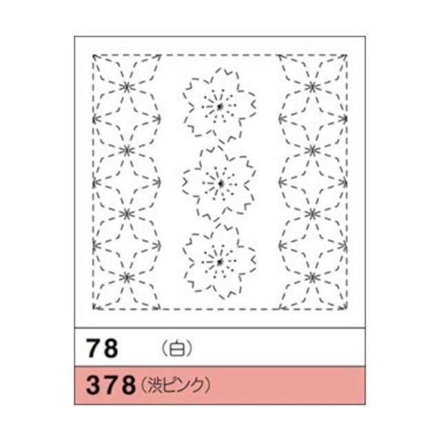オリムパス花ふきん No.78（白）桜と角七宝
