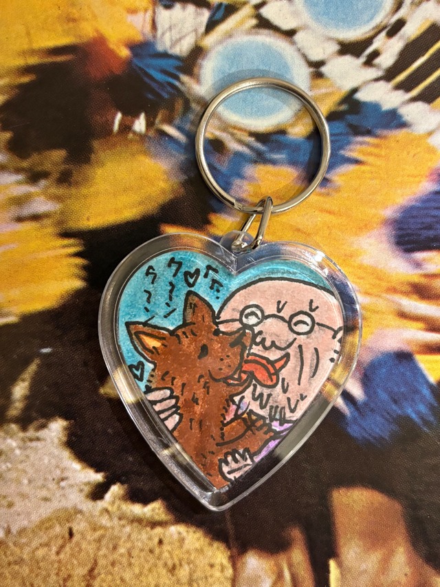 ハートの手描きイラストキーホルダー#15