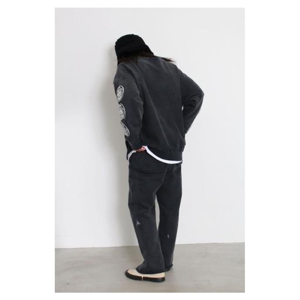 BOWWOW FLUX SWEAT PANTS BLACK AGEING | BASE LINE