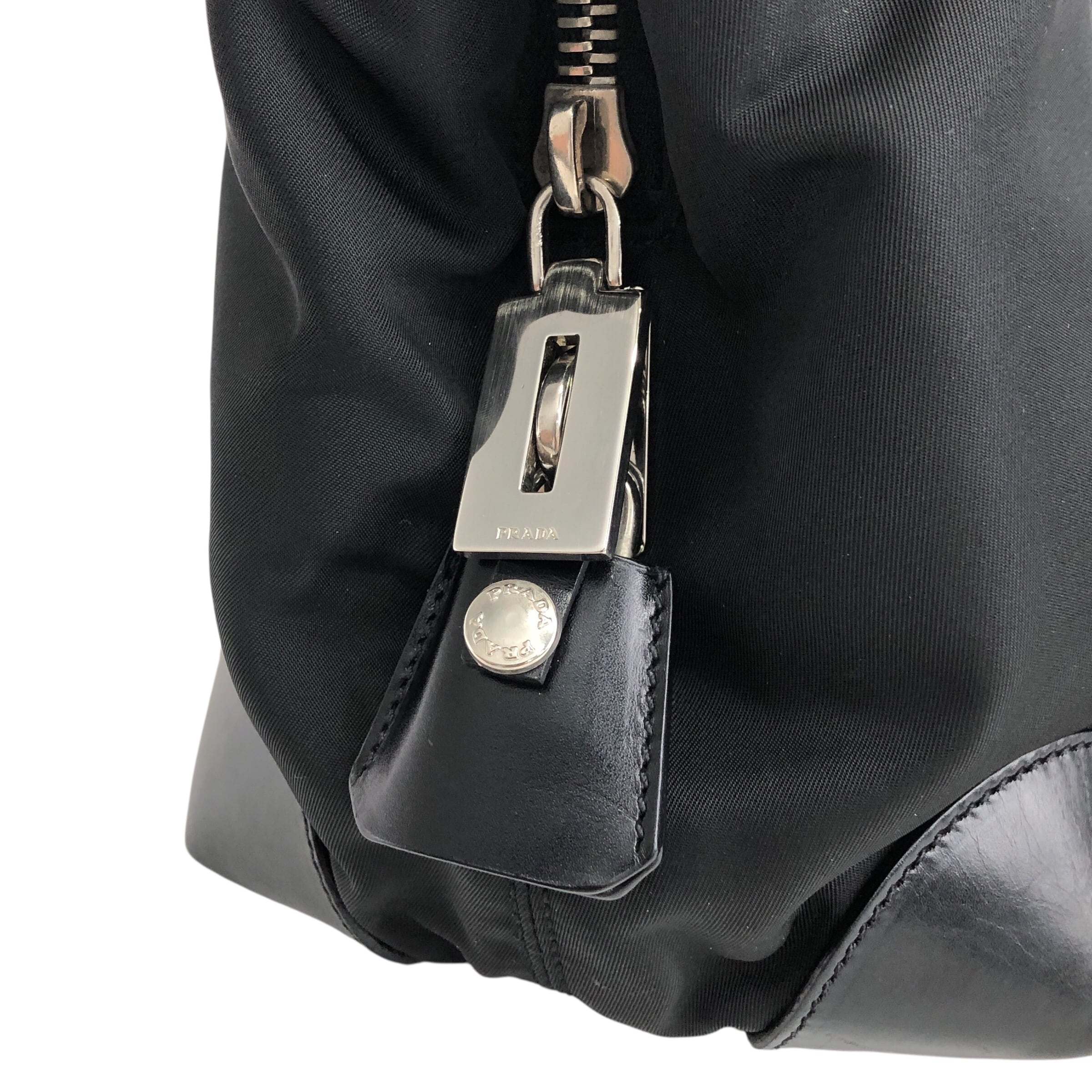 PRADA プラダ トートバッグ ブラック トライアングルロゴ カデナ