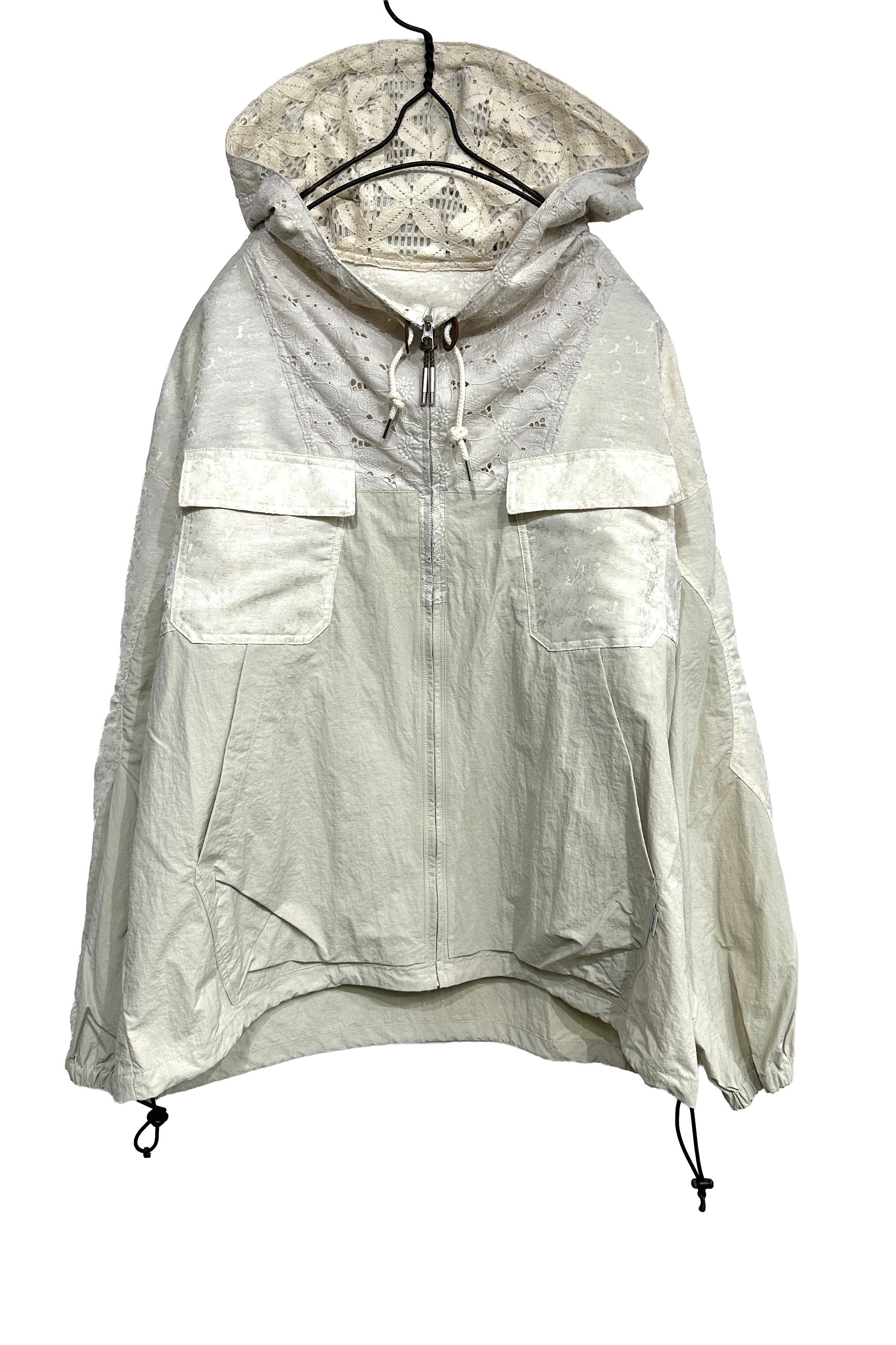 elephant TRIBAL fabrics/FLOWER JACQUARD MOUNTAIN PARKA OFF WHITE