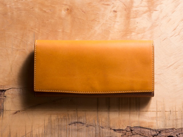 Basic Long wallet　＃マスタード　シンプルで上質な長財布