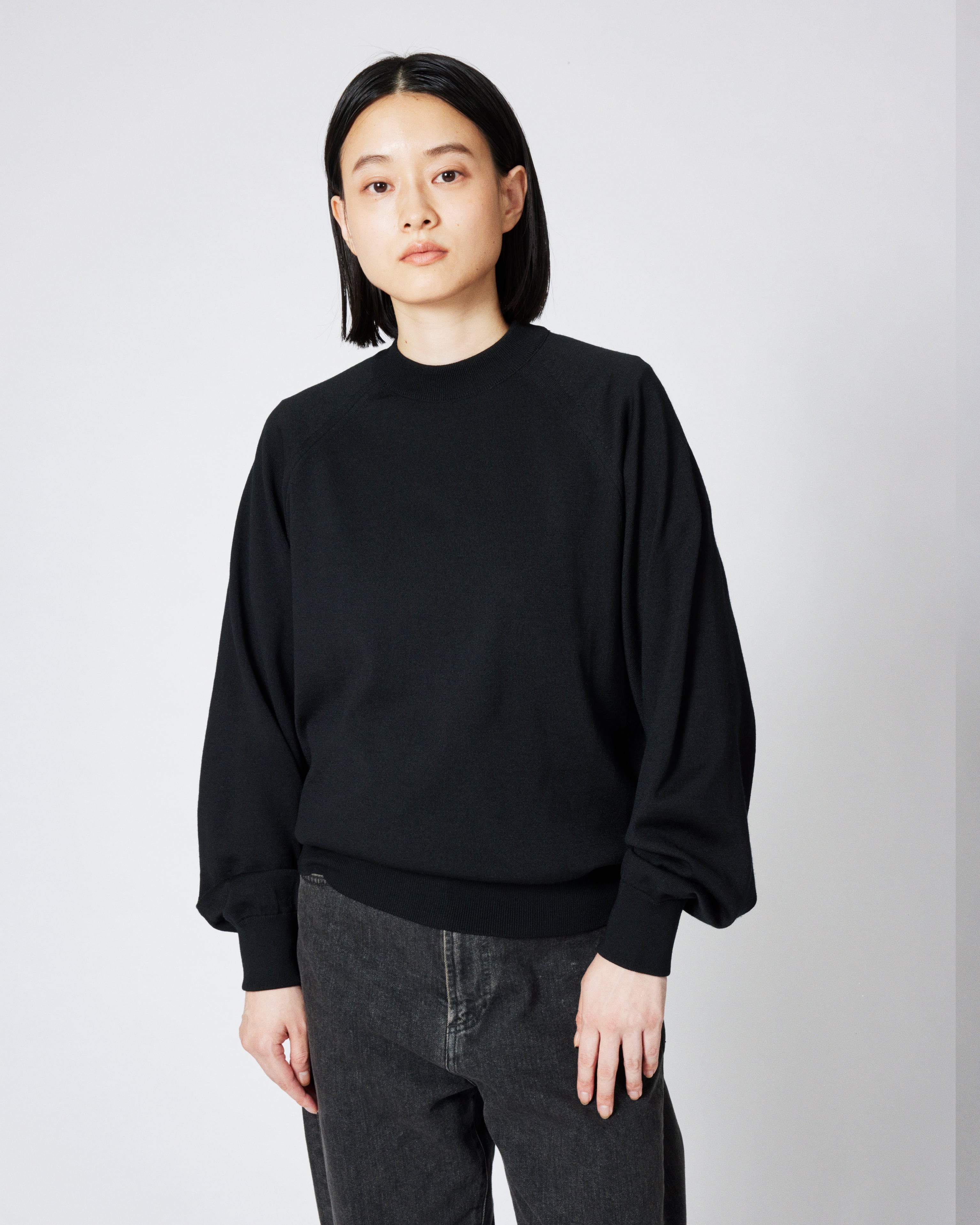everyone high-gauge knit sweater (BLACK) | everyone