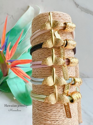 【5color】Whale tail hair accessory Hawaiianjewelry(ハワイアンジュエリーヘアゴムホエールテール、クジラヘアゴム)