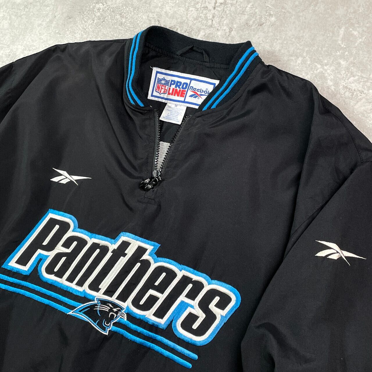 90年代 Reebok リーボック NFL カロライナ パンサーズ ハーフジップ