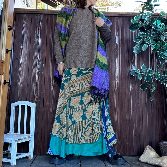 シルク巻きスカート1206