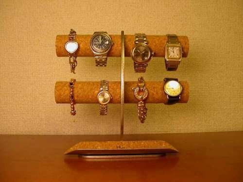 腕時計スタンド　腕時計スタンド 高級　腕時計スタンド おしゃれ　ウオッチスタンド　腕時計スタンド 8本　8本掛け丸パイプロングトレイ腕時計スタンド　N8324