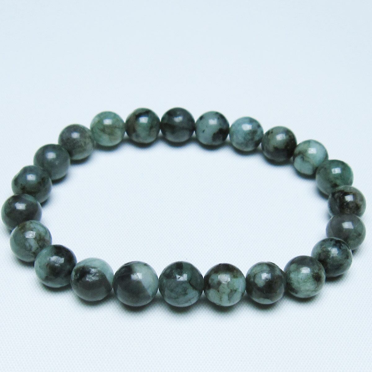 エメラルド ブレスレット 9mm 一点物 メール便可 [M便 1/10] 111-46018