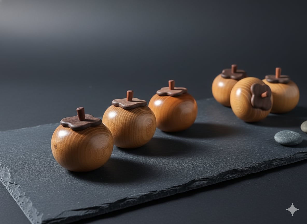 アマガキ 甘柿 persimmon | 工房西岡 woodcraft animals
