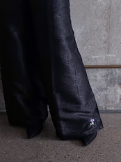 333 original/Embroidery silk wrap pants (BLACK)