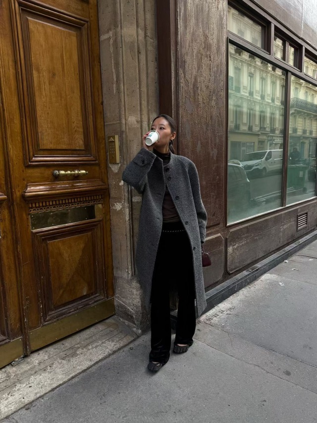 (vegetable) arco turtleneck coat