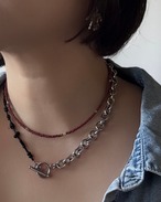 Grenat Cœur（グルナ クール）ー アレンジを楽しむ 赤いチェコヴィンテージネックレス