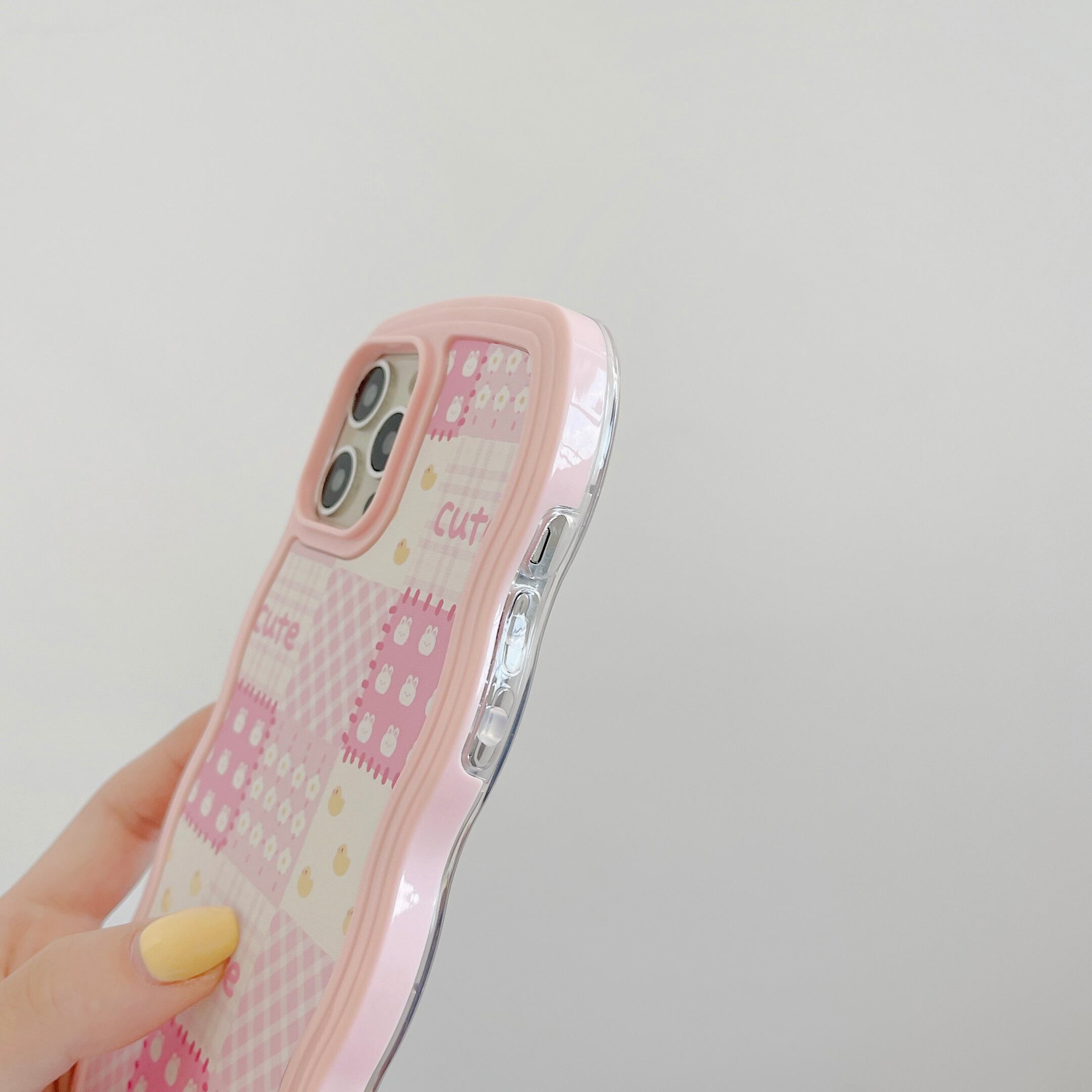 iPhone13 Pro Max 12 11ケース チェック柄 ピンク 可愛い 少女風