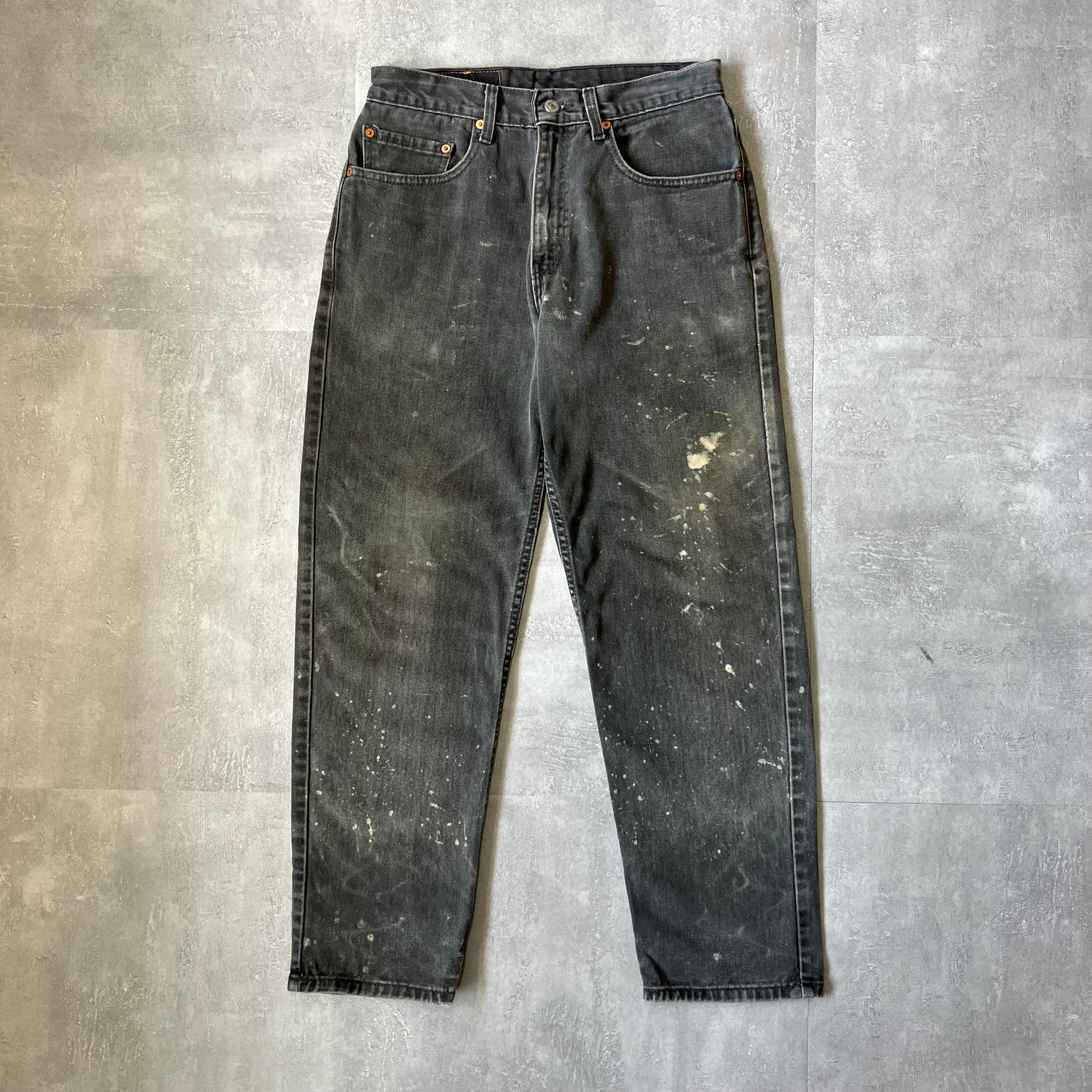 《実寸w29l28》Levi's リーバイス 550 00s ブラックデニム バギーデニム ブリーチ No.3367
