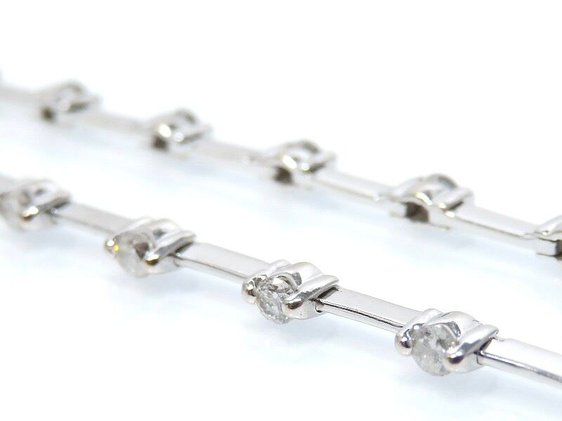 ダイヤモンド 1.00ct デザイン ブレスレット K18WG ブレスレット