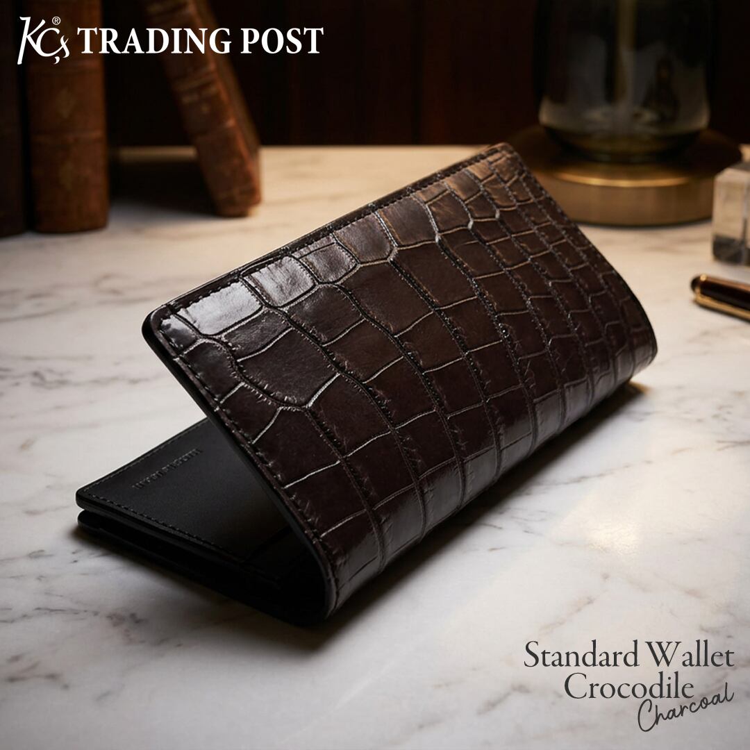 KC's ケーシーズ スタンダード クロコダイル長財布 限定商品】ウォレット スタンダード クロコダイル(チャコール