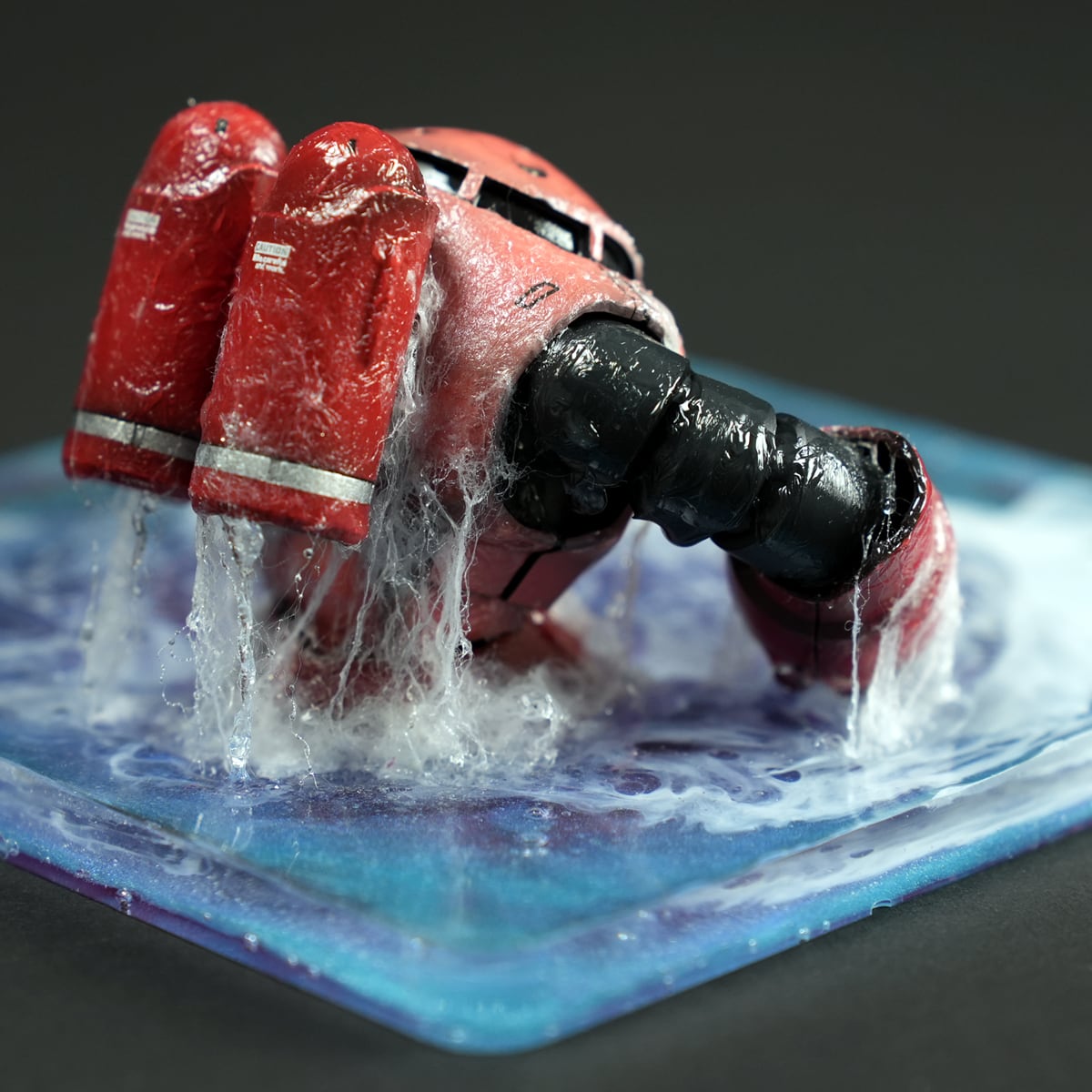 HG 1/144 シャア専用ズゴック 海ジオラマレジンアート 完成品 アクリル