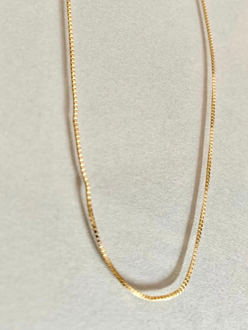 14kgf box chain necklace