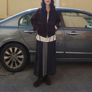 pocket ribbon short jacket　J00153