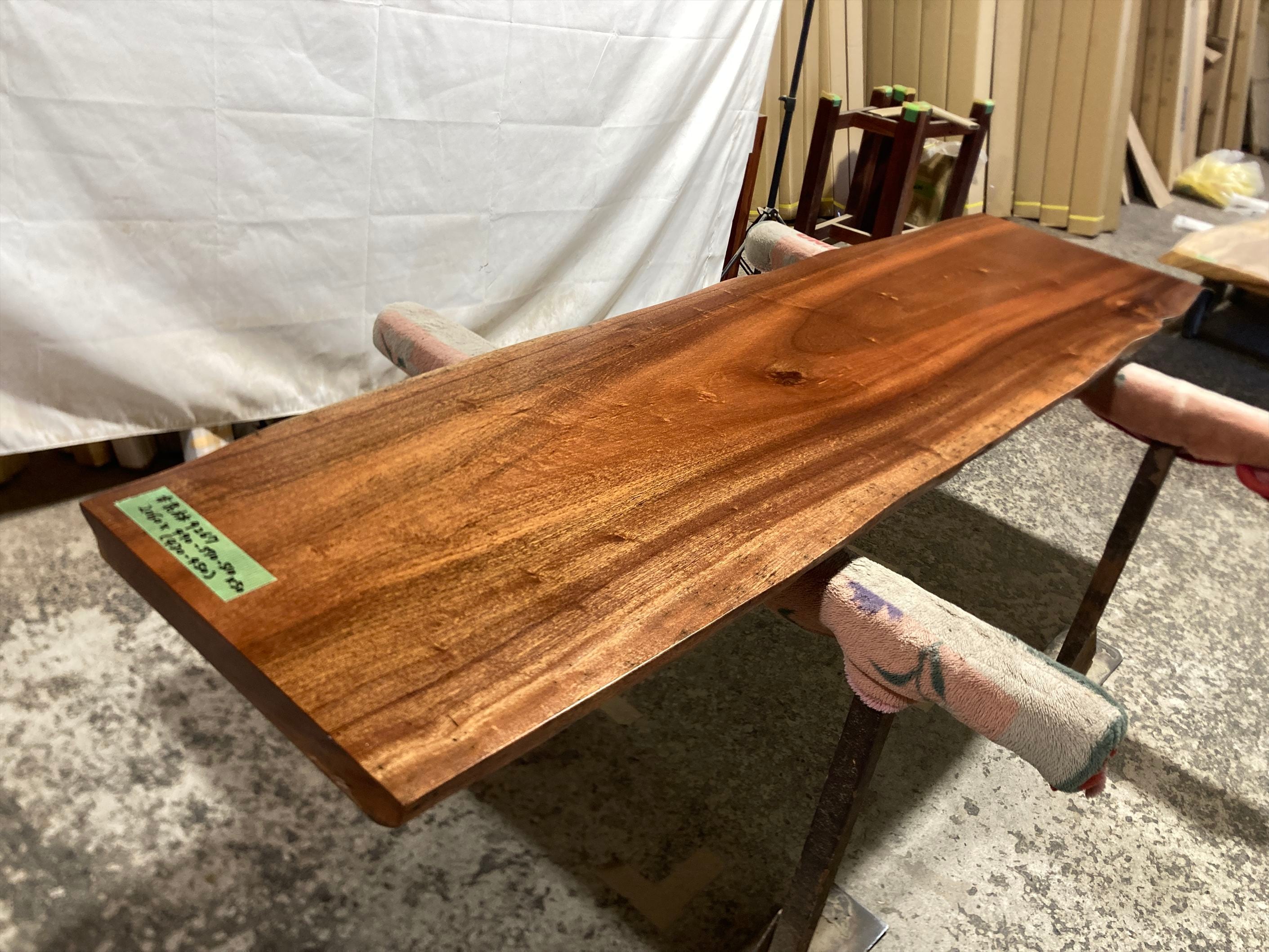 本花林9267 一枚板無垢材 2060x490-570-510x50mm 天板のみ ダイニング